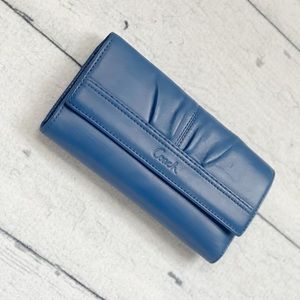 Leather Coach Wallet or Clutch Purse in Blue